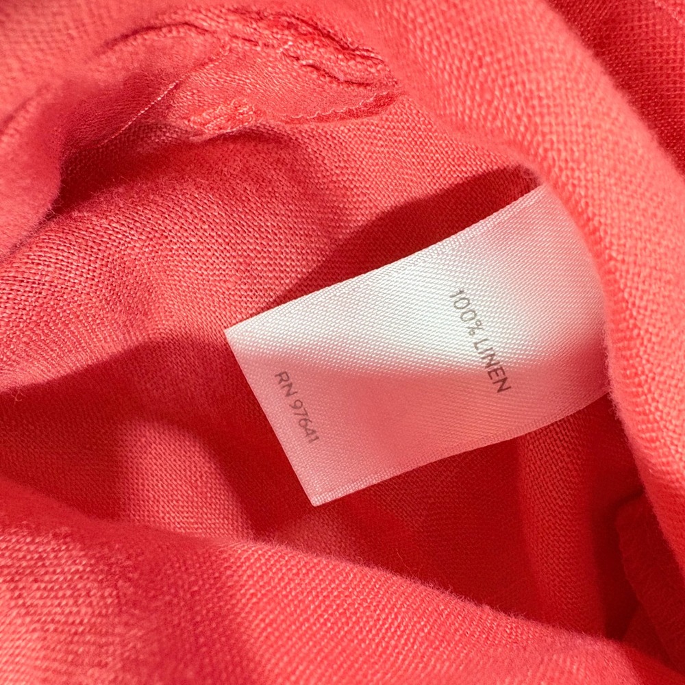 J. Jill Love Linen Sleeveless Tunic Womens Size M Coral Pink Resort Quiet Luxury - Picture 10 of 11